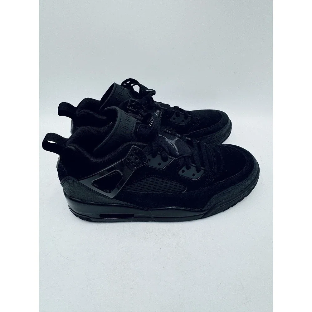 Jordan Spizike Low Black Cat Sneakers Men's 9 Black w Nubuck Suede FQ1759-001